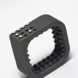 Braille Ring – minimal handcrafted textured ring